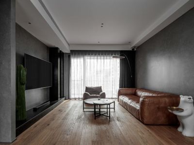 宏府鹍翔九天108平简约风格三居室装修案例