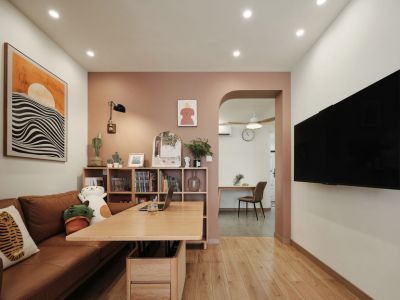 华发华润置地万象天地简约风格63平米装修案例