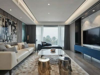 邦泰国宾上院116平米现代风格三室两厅装修案例