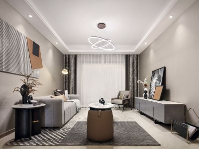 恒大雅苑88平轻奢风格二居室装修案例