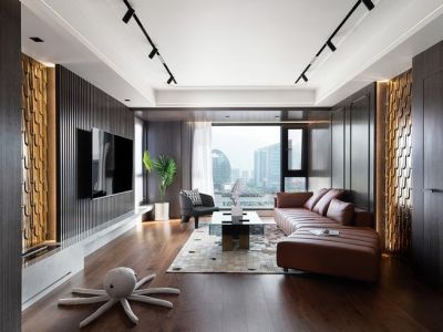 万科翡翠天誉126平现代风格三居室装修案例