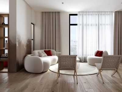 保利心语花园115平简约风格三居室装修案例