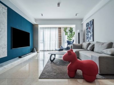 万景荔知湾124平现代风格三居室装修案例