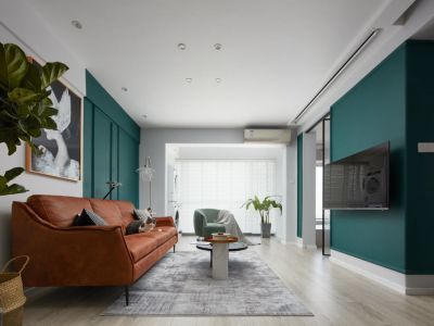 天琴湾115平简约风格三居室装修案例