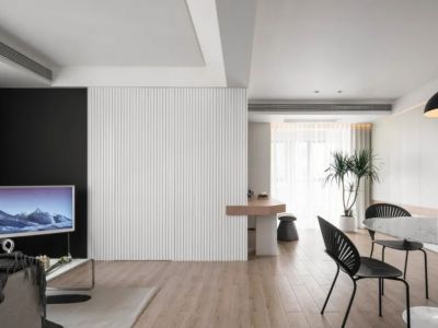 绿地GIC成都中央广场96平米现代简约三居装修案例