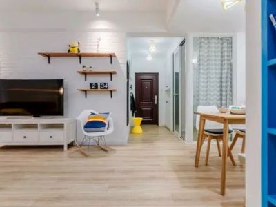 紫檀95平米北欧两居装修案例