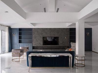 曲江华著中城135平简约风格三居室装修案例