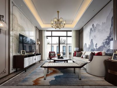 天琴湾132平中式风格三居室装修案例