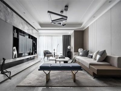 万景荔知湾146平轻奢风格四居室装修案例