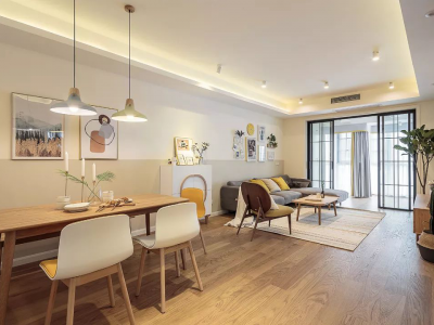 人居花照云庭104平现代三居装修案例