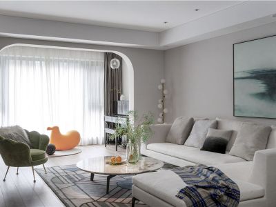 海伦国际122平北欧风格三居室装修案例