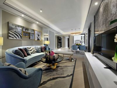 东湖花园130平轻奢风格装修案例