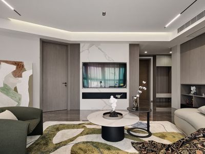 海伦堡·弘诚厚园现代风格135平米装修案例