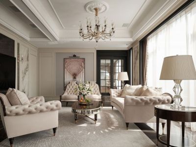 海亮幸福里143平欧式风格四居室装修案例