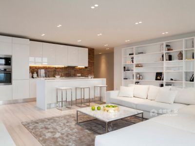 雍华府98平三居室北欧风格装修案例