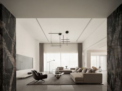 海亮幸福里145平现代风格四居室装修案例