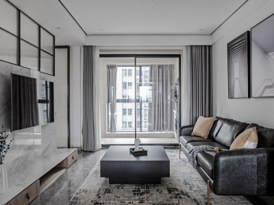 中车国际89平二居室现代风格装修案例