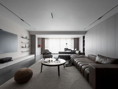 恒大绿洲132平现代风格三居室装修案例