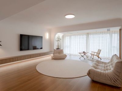 一里洋房125平简约风格三居室装修案例