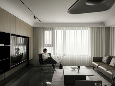 一里洋房118平现代风格三居室装修案例