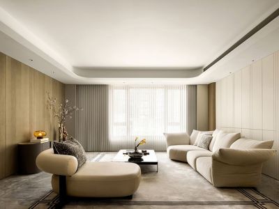 恒大御景124平现代风格三居室装修案例