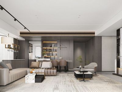 龙湖·御湖境现代风格130平米装修案例