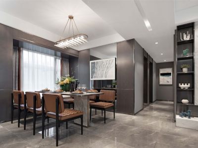 万科·玉玲珑现代风格140平米装修案例