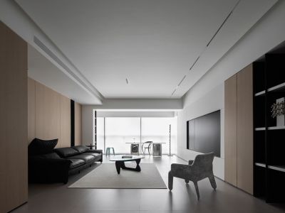 水墨林溪112平简约风格三居室装修案例