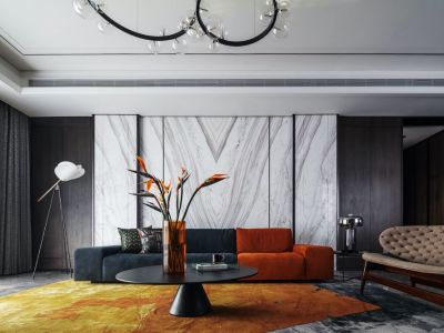 钟山峰景现代风格118平米装修案例