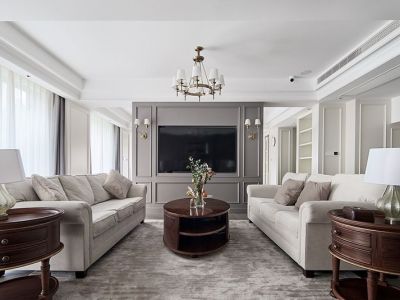 西湖御苑146平欧式风格四居室装修案例