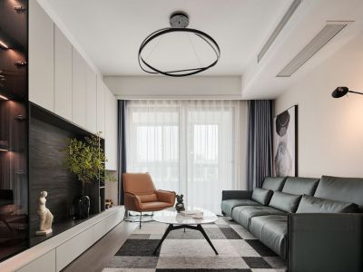 鑫龙中央公园82平现代风格二居室装修案例