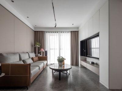 上坤北湖四季78平简约风格二居室装修案例