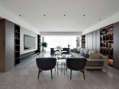 汉旺世纪城142平现代风格四居室装修案例