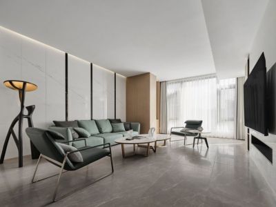 览月阁现代风格135平米装修案例