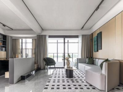 蔚然锦绣现代风格128平米装修案例