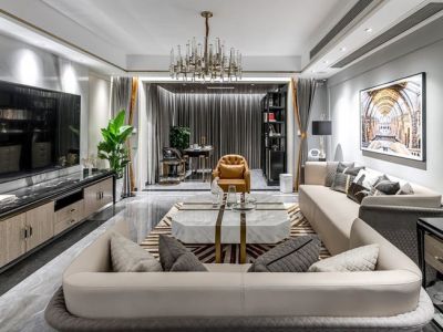 华夏·澜台府现代风格138平米装修案例