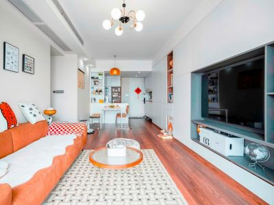 恒大绿洲东区85㎡二居室绚丽风格装修案例