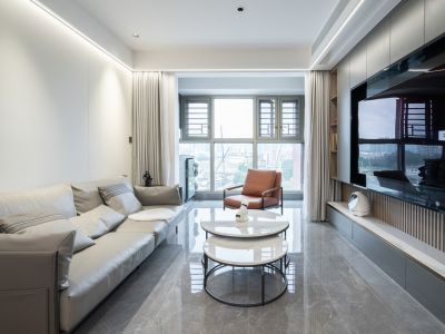 阳光揽胜94㎡三居室现代简约装修案例