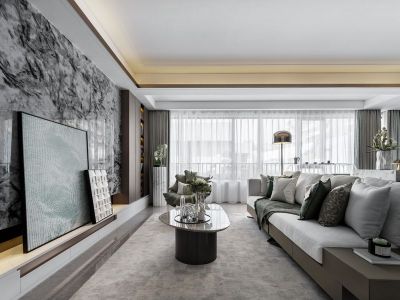 君华新城124平现代风格三居室装修案例