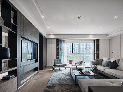 海伦印象122平现代风格三居室装修案例