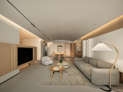 锦粼天序北欧风格137平米装修案例