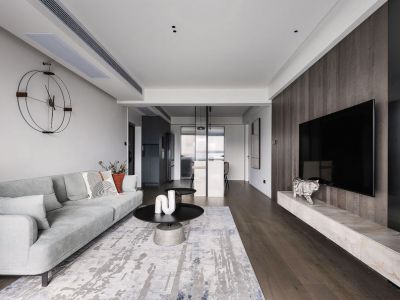 奕翠园105平简约风格三居室装修案例