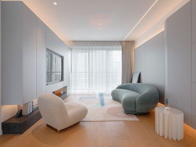 华发四季85平简约风格二居室装修案例