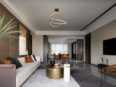 中澳春城132平轻奢风格三居室装修案例