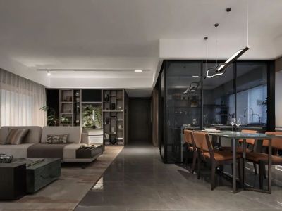 琥珀半岛现代风格132平米装修案例