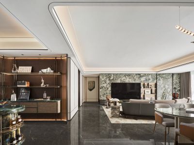 龙湖·御湖境现代风格150平米装修案例