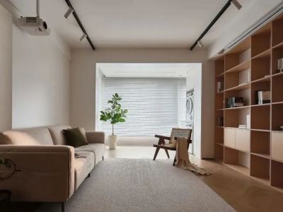 兴诚锦云府90㎡三居室简约原木风格装修案例