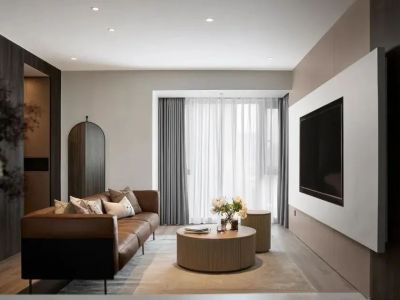 中梁首府110㎡三居室现代混搭装修案例