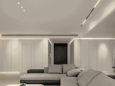 蓝光睿创新筑现代风格132平米装修案例