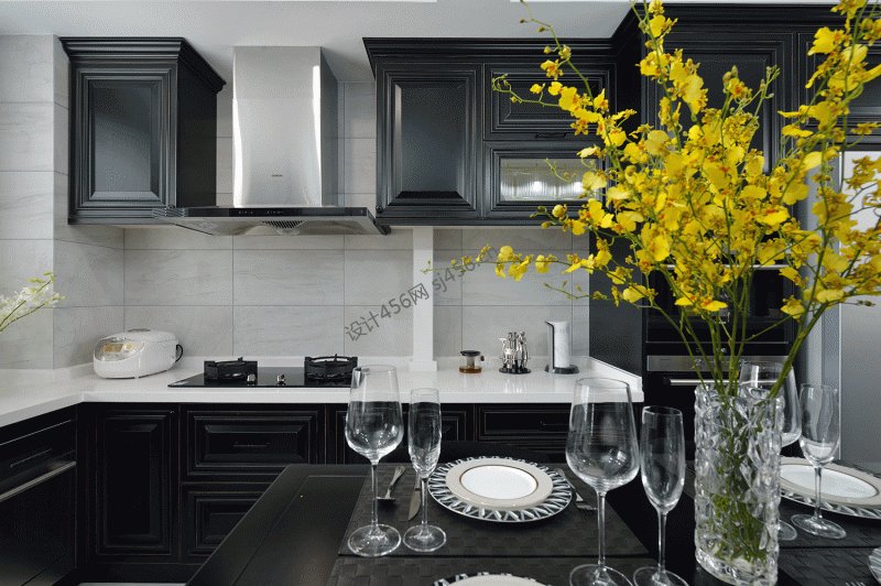 141平米现代风格三室两厅厨房装修效果图